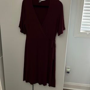 Old navy dress, dark red